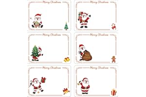 XNBTFK 120 Pcs Christmas Self-Adhesive Labels - Gift Tags for Present Cards, Envelopes, Bags - Xmas Stickers