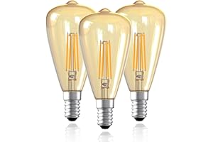 ESIP Edison Vintage Glühbirne,Edison LED Lampe Warmweiß ST48 E14 Retro Glühbirne Vintage Antike Glühbirne Ideal für Nostalgie und Retro Beleuchtung im Haus Café Bar usw - 3 Stück