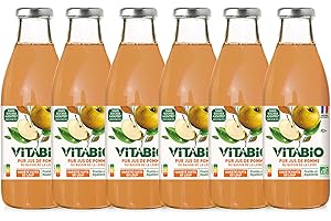 VITABIO - 100% Pur Jus - Pomme Patte de Loup - 750ml - BIO - Lot de 6