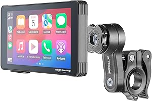 Interphone Ridesync SYNC55 Pantalla táctil inalámbrico Moto, Pantalla para Moto con WiFi y Bluetooth de 5,5", Compatible con Soportes QUIKLOX e impermeabilidad IP66