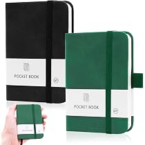 Carnet De Notes A7 – 2 Pièces – 200 Pages – Couverture Simili Cuir Avec Porte-stylo Et élastique