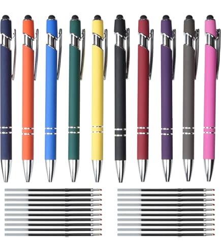 LOPREX Kugelschreiber Mit Gravur - Personalisierte Metallstifte 50 Stück Anthrazit