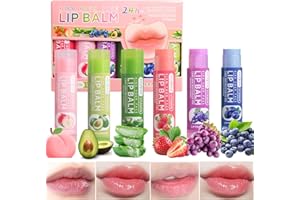 DENESTUP 6pcs Colore Cambiando Rossetto Gelatina Set, Labbra Idratante Lunga Durata Nutriente Balsamo per Labbra Magico Colore Change Lip Gloss, Cruelty-Free