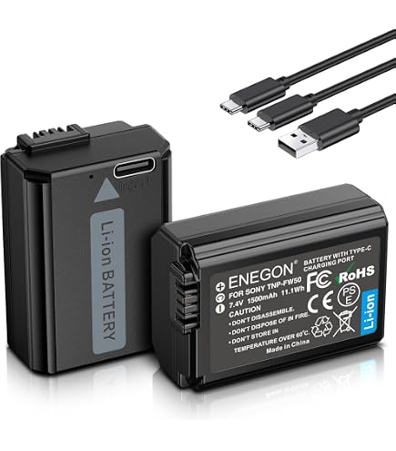 PATONA NP-FW50 Batteria 950mAh Per Sony Alpha, NEX, RX10, ZV-E10 | Ioni Di Litio, Protezione Integrata, Nessun Effetto Memoria