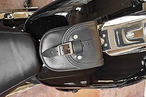 ENDS CUOIO Borsa da serbatoio in vera pelle compatibile con Harley Davidson Sport Glide 2018-2023, borsa da serbatoio sganciabile in cuoio, Made in Italy by Endscuoio