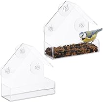 Fenster-Vogelfutterstation Mit Saugnapf – Transparentes Acryl-Vogelhaus Zur Fensterbeobachtung, Wetterfest, Mit Drainage