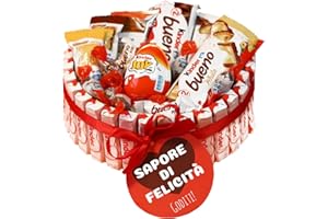 ONZA DULCE Y SALADO SWEET & SALTED Onza. Scatola Kinder Bueno Cioccolatini misto regalo. Torta originale e compleanno Kinder. Box Dolci Kinder assortiti, Happy Hippo, Schokobons, Kinder cioccolato, Kinder Joy, Kinder Bueno.