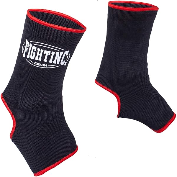 Kwon Elastische Fußbandage Größe L Rot - Thai/Kickboxen Bandagen Paar