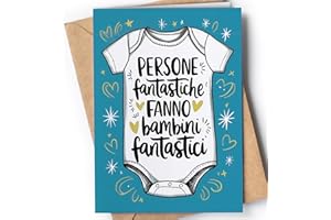 GREETING CARDS FOR EVERYONE Biglietto di Auguri per Nascita - Biglietto Nascita Bimba, Bimbo - Biglietto Auguri Battesimo Bambino, Bambina - Regalo Bigliettino per Baby Shower, Boy, Girl, Neutro - Gente Fantastiche Cards