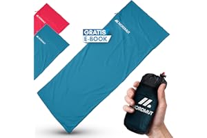 NORDMUT® Śpiwór turystyczny [z mikrofibry] z zamkiem błyskawicznym na całej długości, 220 x 90 cm, mały rozmiar po spakowaniu, wyjątkowo miękki