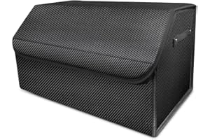 Ergocar Organisateur de coffre de voiture pliable avec poignée, organisateur de coffre avec couvercle, base antidérapante, facile à nettoyer pour voitures et SUV