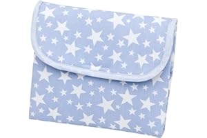 Cambrass – cambiador bebé portátil plastificado – cambiador de viaje plegable e impermeable – cómodo e ideal para cambiar a tu bebé en cualquier lugar – plastificado e hidrófugo – Star azul 40x60 cm