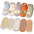 SNOWIE SOFT� 5 Pairs Baby Socks Set 0-3 Years, Antislip Socks for New Born Baby, Non Slip Grip Ankle Socks with Non Skid Soles Infants Socks for Toddler Baby Girls Boys 0-36 Months Baby Shower Gifts