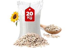 BEEWARM 20kg Sunflower Hearts wild Bird Food – High Energy Bird Seed, Premium Sunflower Seeds & Food for Wild Birds (20kg)