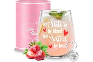 YALUCKY Verre a Eau Original pour Femme Soeur Verre à Vin Irisé Sans Pied Idée Cadeau Anniversaire Femme Meilleure Amie Cadeau Personnalisée pour Femme,Fille,Amie,Soeur