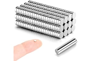 MEALOS 300pcs 3x1mm Neodymium Rare Earth Magnets - Tiny Round Magnets for Crafts, Miniatures, Small Models - With Storage Case