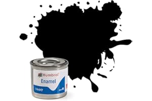 Humbrol 14ml No. 1 Tinlet Enamel Paint 33 (Black Matt)