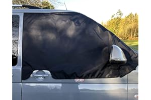 ETOMVOOP Housse de pare-brise Oxford pour pare-brise avant de voiture T5, protection contre le gel, protection contre le soleil, protection contre les UV, protection contre les intempéries et imperméable