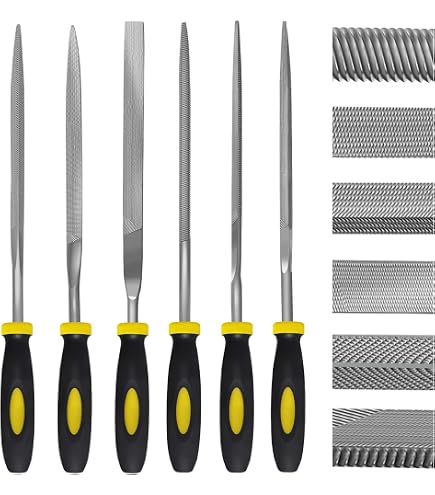 6 Inch Diamond Coated Flat File Medium Grit No.150 for Glass, Tiles, Ceramics and Stone, Granite, Marble, Concrete, Large Comfort Massage Handle