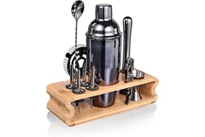 Cocktail Shaker Set,Esmula 750ML 12 Teiliges Edelstahl Barkeeper Kit Geschenk für Männer, Frauen, Freunde, Home Stylish Bar Tool Set mit Cocktail Rezeptheft
