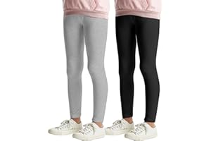 L&K-II Kinder Leggings Basic Uni Farbe Mädchen Tanzhose Baby Leggins Fitness Hose Baumwolle 2708