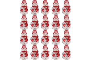 Amosfun - Pinos de Navidad (25 unidades), diseño de muñeco de nieve, ideal para niños adultos