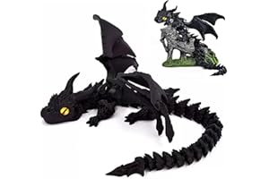 Afufu Smok z nadrukiem 3D, 30 cm, tajemnicze, realistyczne figurki smoka dla dzieci i dorosłych, elastyczna dekoracja smoka, zabawka, pomysł na prezent na Wielkanoc, 30 cm