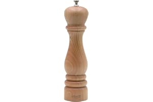 Bisetti Macina Sale Modello Roma, Legno, Beige, 6.5 x 6.5 x 25 cm