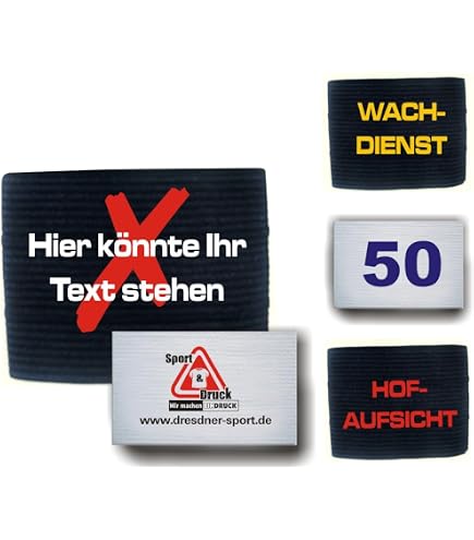 Größenverstellbare Klett-Armbinde 10 Cm Höhe - Mit Aufdruck "L", Aus Deutschland