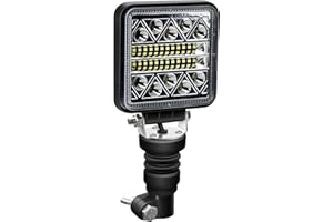 AnTom 102W Phare de Travail à LED, 24mm DIN Gyrophare Support - IP68-12/24V - Flexible