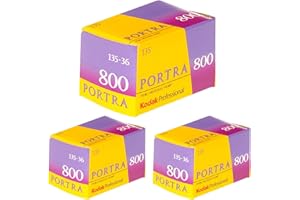 RITZ CAMERA Kodak 145 1855 Lot de 3 Films négatifs Couleur Professionnelle Portra 800 (ISO 800) 35 mm 36 Poses