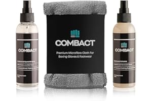 COMBACT Boxing Glove Cleaning Kit – Antibacterial Spray, Refresher Spray & Fast-Drying Microfibre Cloth | Odour Remover, Deodoriser & Sanitiser for Boxing, MMA, Muay Thai & Gym Gear