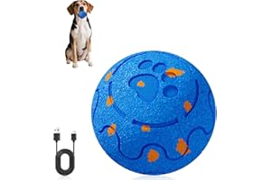 KLYNGTSK Hundespielzeug Intelligenz, Hundeball Welpenspielzeug Ball Wicked Ball Dog Ball, Intelligentes Interaktives Hundespielzeug mit 3 Spielmodi, Wasserdicht, Wiederaufladbar, für mittlere und große Hunde