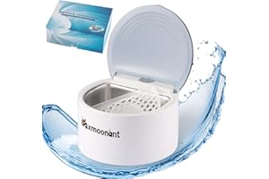 Mxmoonant Nettoyeur Ultrasonique pour Prothèses Dentaires, Appareils de Maintien, Aligneurs, Tête de Brosse à Dents, Appareils Buccaux, 150ml, 300g, 20W, 40KHz, Acier Inoxydable