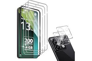HidWee Cristal Templado Compatible con Xiaomi Redmi Note 13 Pro 5G (No para Note 13 Pro 4G), 3 Piezas Protector de Pantalla + 2 Pcs Protector de Lente Cámara, 9H Dureza Sin Burbujas Vidrio Templado