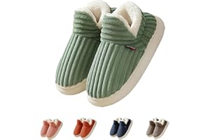 AaYka Chaussons Femme Hiver, Chausson Chaud Femme, Antidérapantes et Confortables en Peluche forme de pantoufles d'hiver et pelucheuses pour la maison