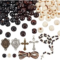 SUNNYCLUE DIY Rosenkranz Armband Set – 6 Stück Bastelset Mit Kreuz-Perlen, Nickelfrei