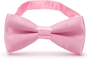 RSXING Kids Bow Tie Classic Pre-Tied Bow Tie Toddlers Bowties Baby Adjustable Bow Tie Boys Solid Color Tuxedo Bowtie for Wedding Birthday Party Fashion Accessory