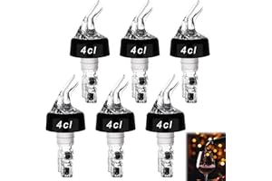 VPAFPEKG Bouchon Doseur Alcool 4cl, 6 Pièces Bec Verseur pour Bouteilles, Becs à Liqueur, Becs Verseurs Alcool, Dosage pour Whisky Ricard Vin Schnaps Cocktails et l'huile, Doseur Liquide Précis