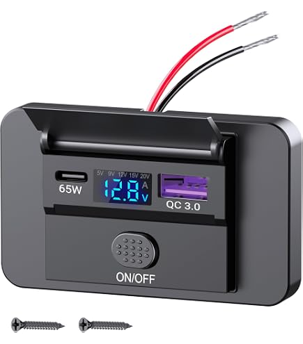 Presa USB Doppia Da Pannello 12V/24V Per Auto, Camper, Moto, Barca, Caricabatterie Universale
