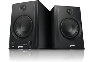 Gemini Sound SMX-5BT – Haut-parleurs de Studio 5” Bluetooth – 200W crête, Entrées TRS/RCA/AUX, Réglage Acoustique, Paire Active/Passive pour Home Studio, DJ et Production Musicale