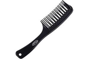 Fine Lines - Detangling Comb with Unique Intertwined Teeth - Hair Detangling and Shower Comb Great for Afro, Wet or Curly Hair, Thick Plastic Black antistatic comb