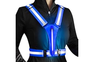 ‎TOPWARD Topward Warnweste Sicherheitsweste für Fahrrad Auto Laufweste Joggen, High-Vis reflektierende Warnweste für optimale Sichtbarkeit, Damen Herren Kinder warnwesten, LEDs Tag und Nacht Motorrad Radfahren