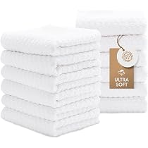 Torchons De Cuisine Glynniss - Lot De 12 En 100% Coton - Très Absorbants - Gris