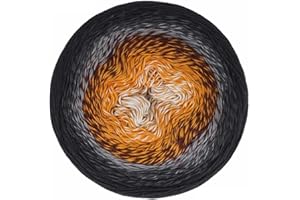 ‎SCHEEPJES Scheepjes Cotton Whirl 1x1000m - 725 Night Sun, Grau/Orange/Braun