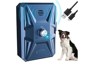 BUBBACARE Ultrasuoni per Cani, Dispositivo Antiabbaio ,3 Livelli Regolabile Frequenza Dispositivo Controllo Antiabbaio, 33 Piedi Ultrasuoni Deterrente Anti-Abbaio per Cani Antiabbaio per Interni ed Esterni