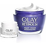 Olay Set Giorno E Notte: Retinol24 Crema Notte Idratante Per Il Viso, 50ml, + Collagen Peptide24 Crema Giorno Per Il Viso, 15
