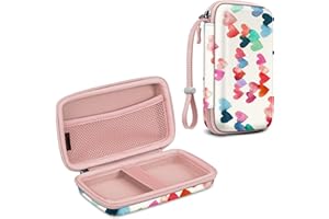 FINTIE Custodia Protettiva Compatibile con Kodak Mini 2 Retro/Kodak Step & Mini 2 HD Stampante - Custodia Rigida Antiurto con Tasca Interna e Cinghia Portatile, Raining Hearts