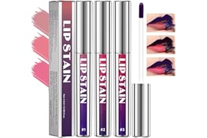 Skynest 3PCS Peel Off Lip Liner Tattoo,Peel Off Lip Lipstick,Waterproof and Transfer Proof Pink Lip Tint, Matte Finish Peel Off Lip Gloss,Non-stick Cup Liquid Lipstick Nude Lip Gloss for Women