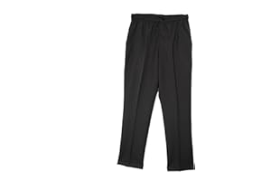 GENÉRICO Pantalón Adaptado Hombre - Verano - Pantalon Vestir con Goma en la Cintura - Tallas Grandes - Gris/Marino/Tostado